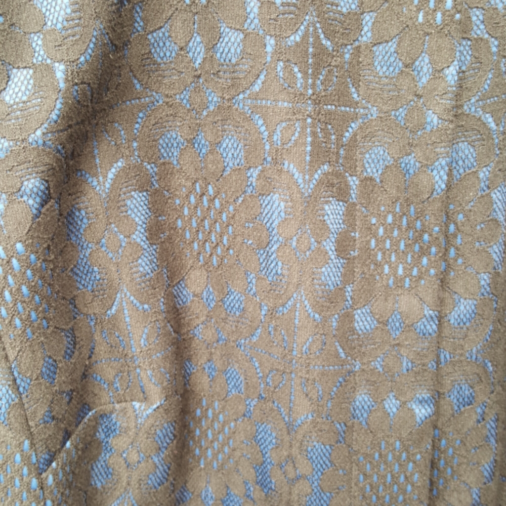 Gorgeous Talbots Blue with Black Lace Blazer